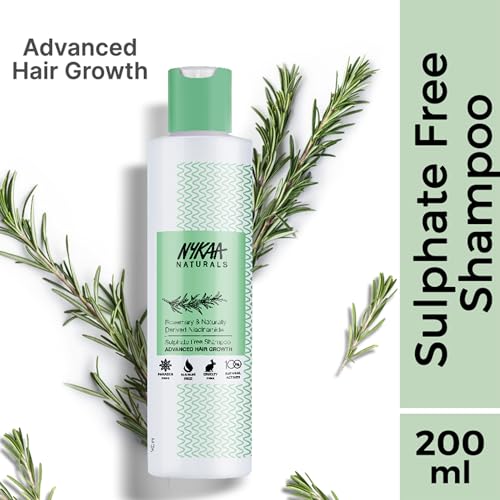 Image of Nykaa Naturals Rosemary & Naturally Derived Niacinamide Sulphate Free Shampoo| Promotes Advanced Hair Growth| Soothes Scalp| Nourishes Hair| Suitable for All Hair Types