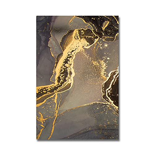 Amazon.co.jp: インテリア ブラックゴールド抽象壁アートパネル