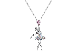 Ballerina Ballet Necklace Gifts for Girls Women