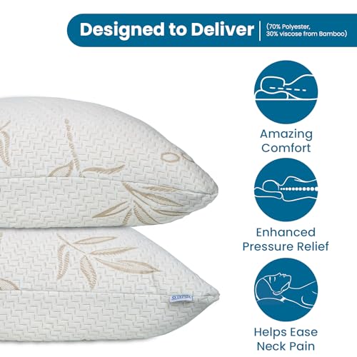 Sleepsia Cuscino Bamboo (Confezione da 2 - 80x40