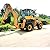 Hydraulic Backhoe Loader with Front Loader Bucket and Rear Excavator Arm, Compact 4x4 Mini Digger for Farm Landscaping and Light Construction