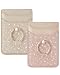 BIAJIYA Phone Card Holder RFID Wallet Credit Adhesive Cell Case Stick-on Card Holder for Back of Phone for Most of Smartphones (iPhone/Android/Samsung Galaxy) Rosegold