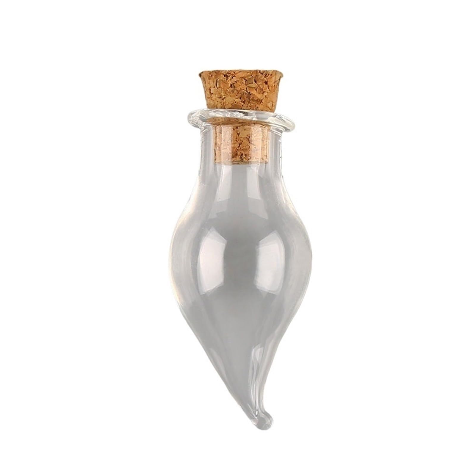 Loacea Decorative Glass Jar 5pcs Cork Stoppers Mini Empty Glass Bottles, Decorative Jars Wedding Holiday Small Containers(31 * 14.5mm)