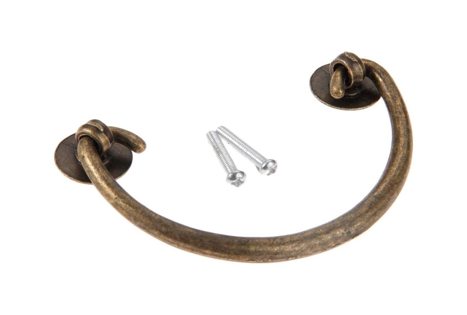Opeximatun Kitchen Cupboard Handles, Zinc Alloy Cupboard Drawer Handles, 80mm Center, 102x65mm, Bronze