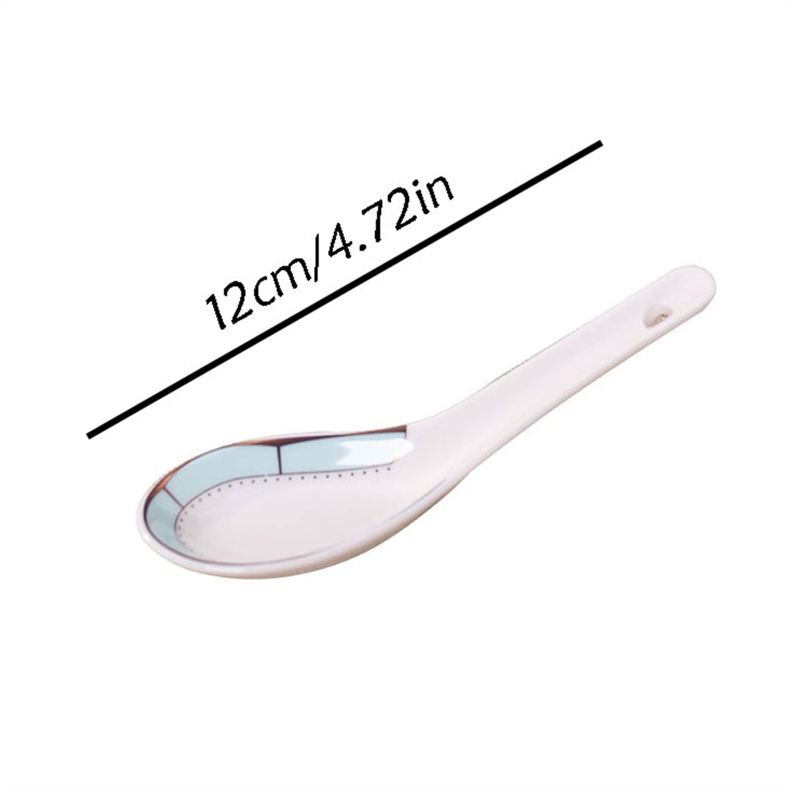 Cucharillas Postre Cuchara de cerámica Jingdezhen de 10 Piezas, Cuchara de Postre multifunción, Cuchara doméstica China Resistente a Altas temperaturas Cucharillas de Café(G)