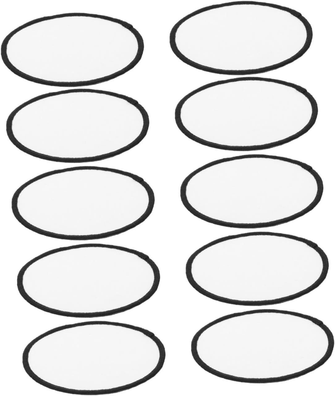 jojofuny 10sets 10pcs Sublimation Patches Blank Iron Embroidery Patches for DIY Clothing Crafting Repair for Custom Designs Home Shop Use 10pcs*10