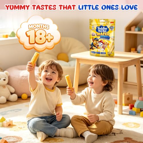 WANT WANT Toddler Mum-Mum Wafer Sticks, White Cheddar Cheese, 6 Packs - image 3