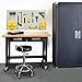 Seville Classics UltraGraphite Commercial Heavy-Duty Wood Top Workbench with Drawers on Wheels