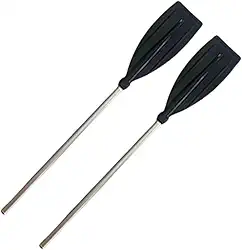 Pacote com 2 Remos de Caiaque com Cabo de Alumínio, Empunhadura Ergonômica, Remo de Canoa, Nervurado, para Entusiastas de Stand-up Paddle
