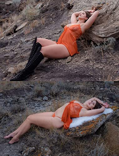 image for Avidlove Women Lingerie Lace Babydoll V Neck Sleepwear Strap Nighgties