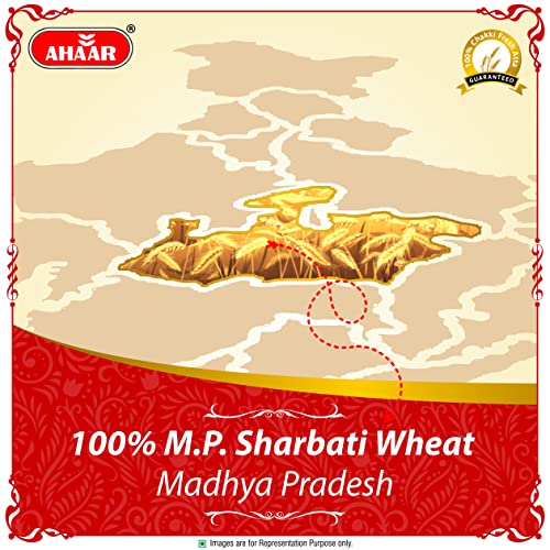 Image of Ahaar Super Atta 5Kg | 100% Natural MP Sharbati Wheat Flour