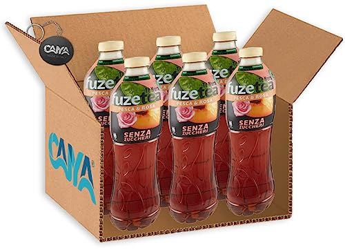 6X Fuzetea Té Nero al Gusto Pesca e Rosa Senza...