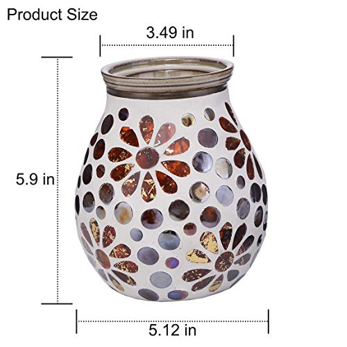 mocosa Handcrafted Mosaic Glass Electric Wax Melt Warmer Wax Burner Melter Fragrance Warmer for Home Office Bedroom Living Room Gifts & Decor - Thumbnail 5