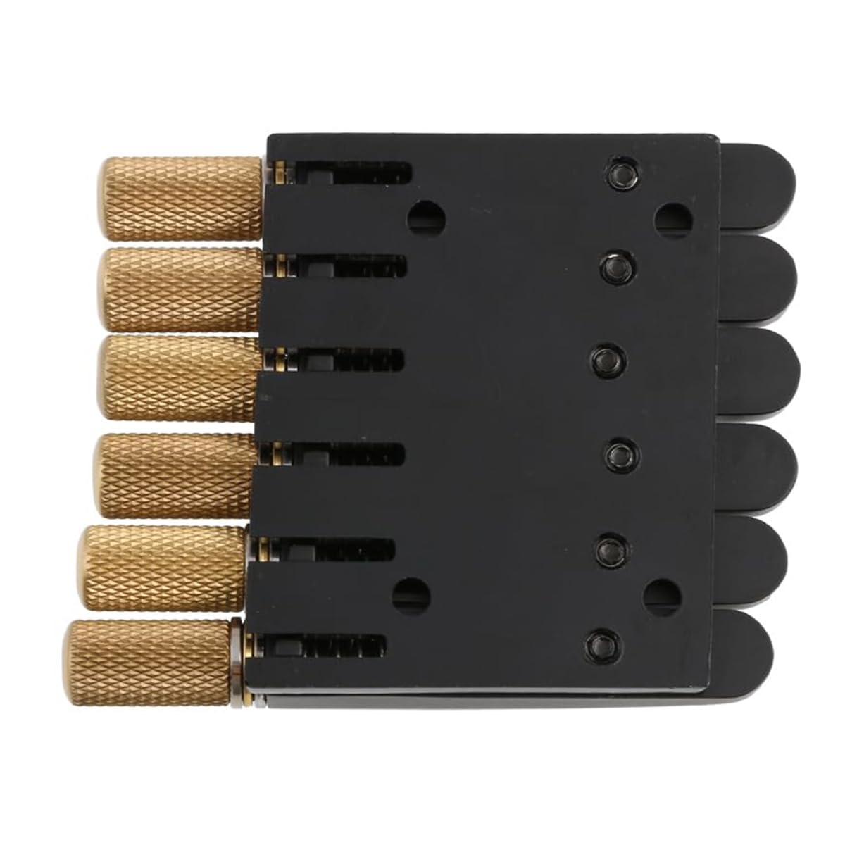 Grobo Cordal De Puente De Guitarra Eléctrica Sin Cabeza De 6 Cuerdas De 10,5 Mm, Dispositivo De Bloqueo De Cuerda Fija De Guitarra, Negro
