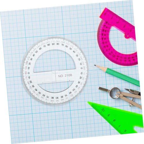 Juego de 4 transportadores plásticos transparentes para geometría miniatura 5