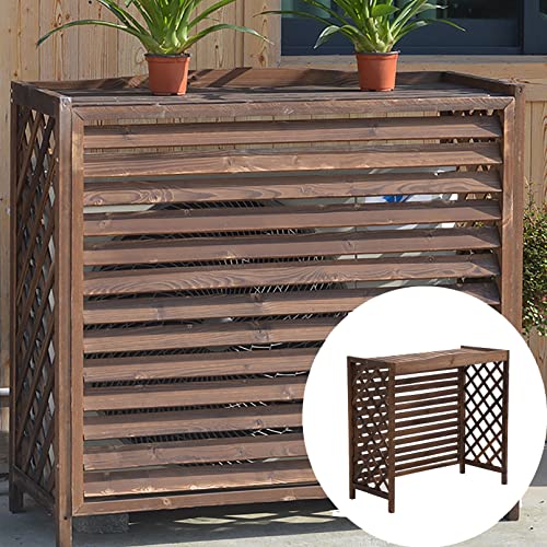 Cubiertas de Madera para Aire Acondicionado Exterior y Soporte Estante de Jardín Genérico