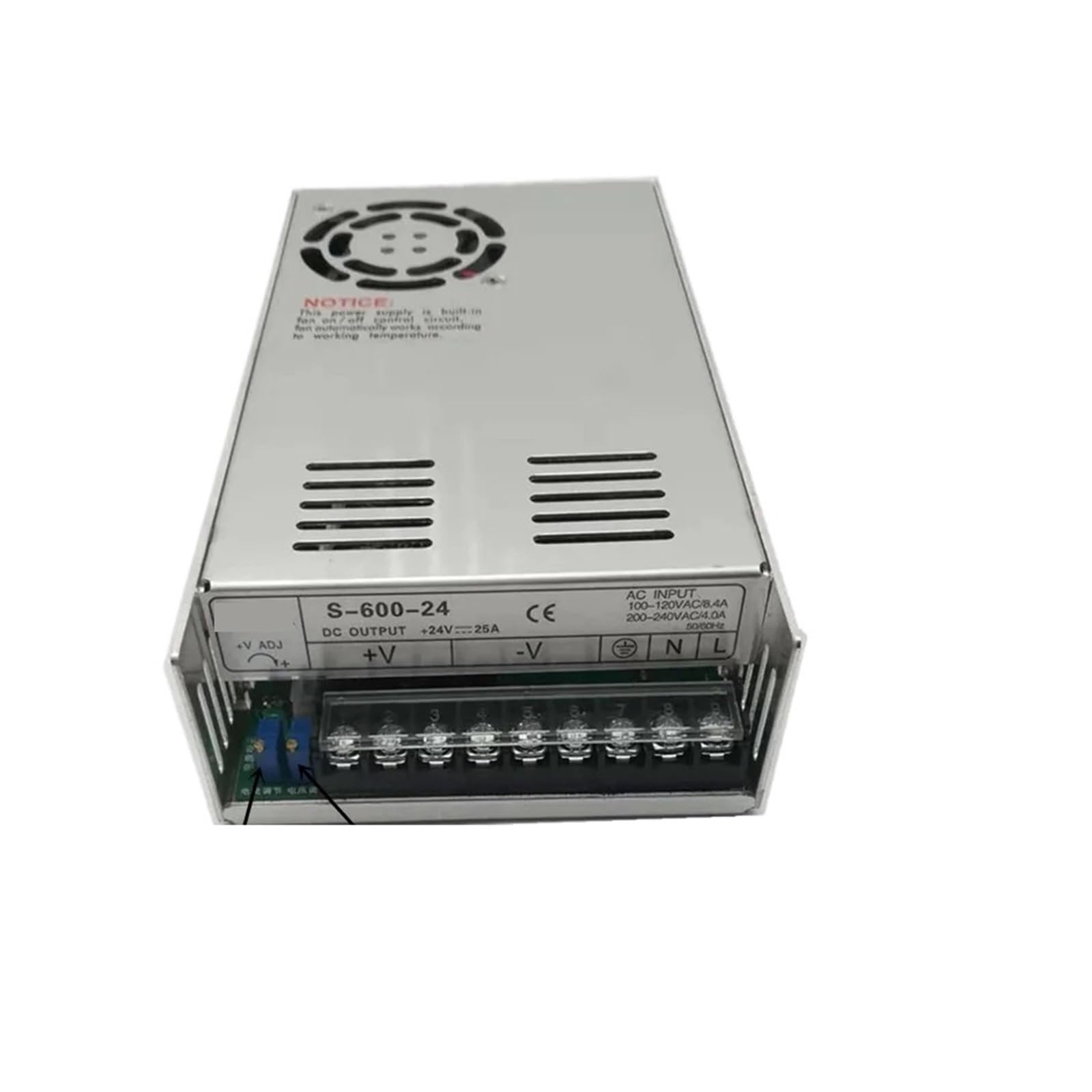 BRODEFUP Switching Power Supply 600W Adjustable Voltage and Current 0-12v 15v 24v 27v 36v 48v 50v 60v 72v 80v 90v 100v 110v(0-27V 0-22A)