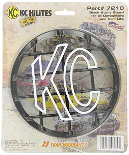 100 Slimlite Led Black Spot Beam - Pair Pack System & 7210 6” Black Abs Stone Guard - Single Guard #TOP5