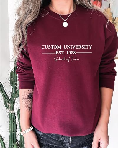 Custom College Sweatshirt, Customized School Sweatshirt, Custom Design University Hoodie, Personalized College Program,Friends Tees4