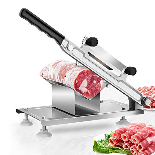 BAOSHISHAN Cortador de Carne Congelada Acero Inoxidable Manual Rebanadora de Carne para Rollos de Carne, Queso, Hierbas Hot Pot BBQ
