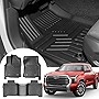 Floor Mats for Toyota Tundra 2022 2023 Interior Accessories Front & 2nd Row Liner All-Weather Guard Seat Floor Protection