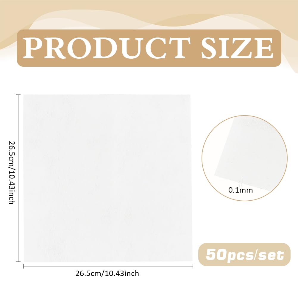 BENECREAT 50 Sheets Blotting Paper for Flower Press, 10.43x10.43Inch Flower Press Paper Highly Absorbent and Reusable Blotter Paper for Flower Press Herbarium Paper Craft