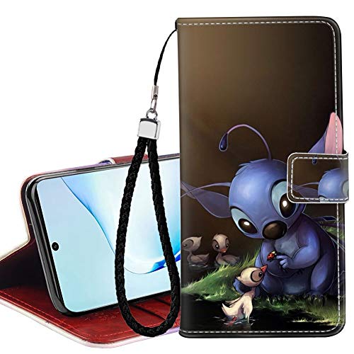 Stitch Cute Wallpaper Wallet Case for Galaxy Note 10 (2019) [6.3inch] Protective