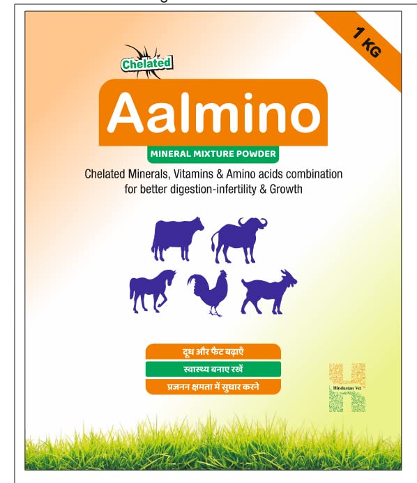Aalmino Chelated Mineral Mixture for Cow| Buffalo| Sheep| Goat| Horse| Poultry (Powder) Pet Health Supplements (1 kg) (B0B8ZXQYWG) Amazon Price History, Amazon Price Tracker