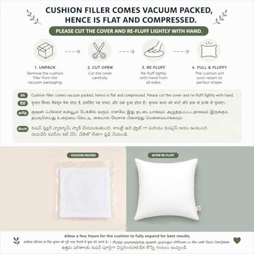 Image of Personalized Photo Pillow 12x12 Inch Cushion with Cover & Filler - Custom Gift for Birthday, Anniversary, Couple, Girlfriend, Boyfriend, Husband, Wife, Friends. (Rakshabandhan)