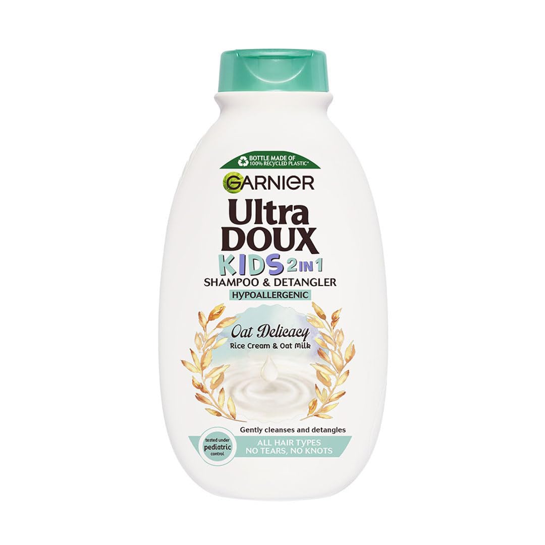GarnierUltra Doux Kids Oat Delicacy 2-in-1 Shampoo & Detangler Hypoallergenic for all Hair Types
