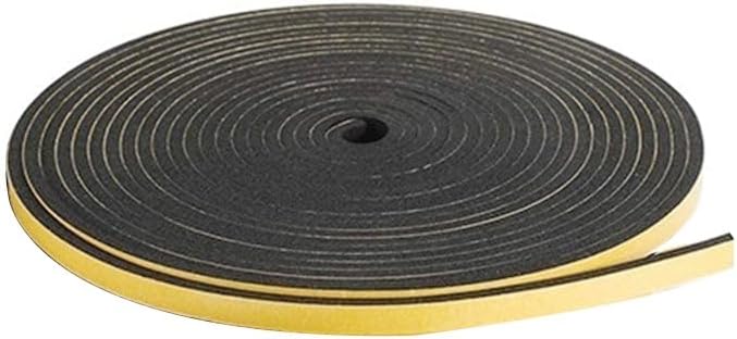Strong Adhesion EVA Black Foam Rubber Tape Anti-Collision Sealing Strip, for Arious Door Seal and Window Insulation Foam Sound Insulation Sealant 1pcs(15mm)