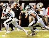 Jeremiah Trotter Jr Signed 11x14 Philadelphia Eagles Blocking Photo JSA - Autographed NFL Photos