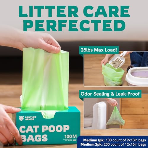 Panther-Armor-Cat-Litter-Bags-for-Poop-100x-Unscented-Pet-Waste-Bags-13x9in-Kitty-Litter-Bags-Leak-Proof-Odor-Proof-Easy-Tear-Comes-in-Dispenser-Box - Cucciolini Doodles   Panther-Armor-Cat-Litter-Bags-for-Poop-100x-Unscented-Pet-Waste-Bags-13x9in-Kitty-Litter-Bags-Leak-Proof-Odor-Proof-Easy-Tear-Comes-in-Dispenser-Box