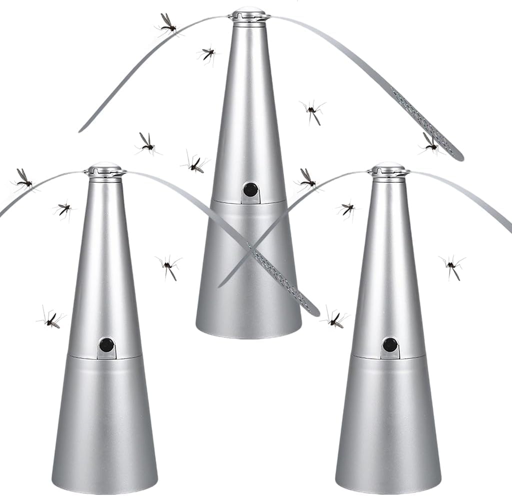 Fly Repellents Fan for Tables, Portable Table Fly Fan Battery Powered, Quiet Mosquitoes Fly Repellents Fans for Outdoor Indoor, Keep Fly and Bugs Away from Your Food (3PCS)