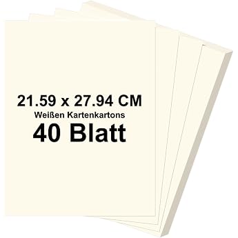 Cream White Craft Card 21.59 cm x 27.94 cm Cardboard Paper Printer Paper