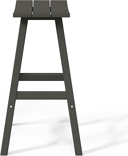 Vista 245 de WestinTrends Malibu - Juego de 2 taburetes para sillín para exteriores/patio, 24 alturas, color negro