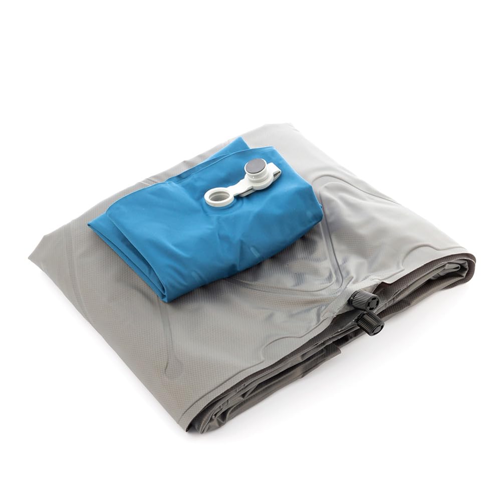 InnovaGoods Ig813123 materac dmuchany i poduszka, ultralekki, unisex, dla dorosłych, szary i niebieski, rozmiar uniwersalny