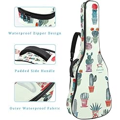 Housse imperméable pour guitare acoustique avec double bandoulière et poche Motif fleurs, Multicolore 03., 42.9×16.9×4.7… - Les Beatles, Paul McCartney, John Lennon, RIngo Starr, George Harrison Housse imperméable pour guitare acoustique avec double bandoulière et poche Motif fleurs, Multicolore 03., 42.9x16.9x4.7… – Image 4