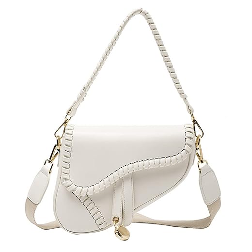 PURFANREE Women Trendy Saddle Shoulder Bag Clutch Purse Underarm Handbag Satchel HandBag Crossbody Bag