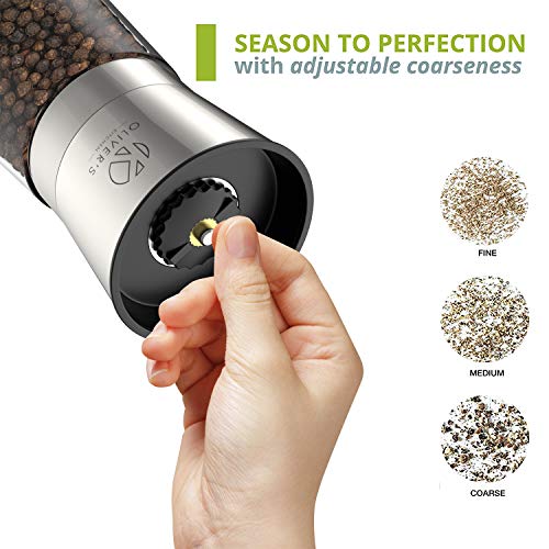 Oliver's Kitchen Salt & Pepper Mill Set - 2x Premium Kwaliteit Keramische Grinders - Gemakkelijk te vullen en te… - Image 5