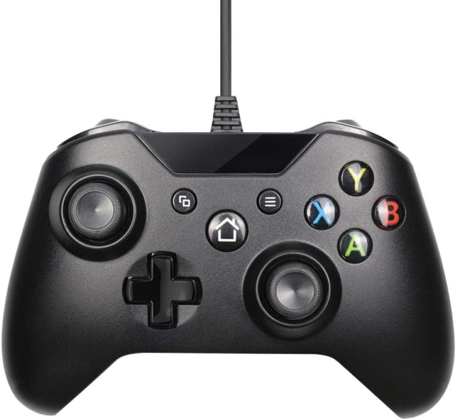 USB Wired Controller Controle for Microsoft Xbox One Controller Gamepad for Xbox One for Windows PC Win7/8/10 Joystick-Black_