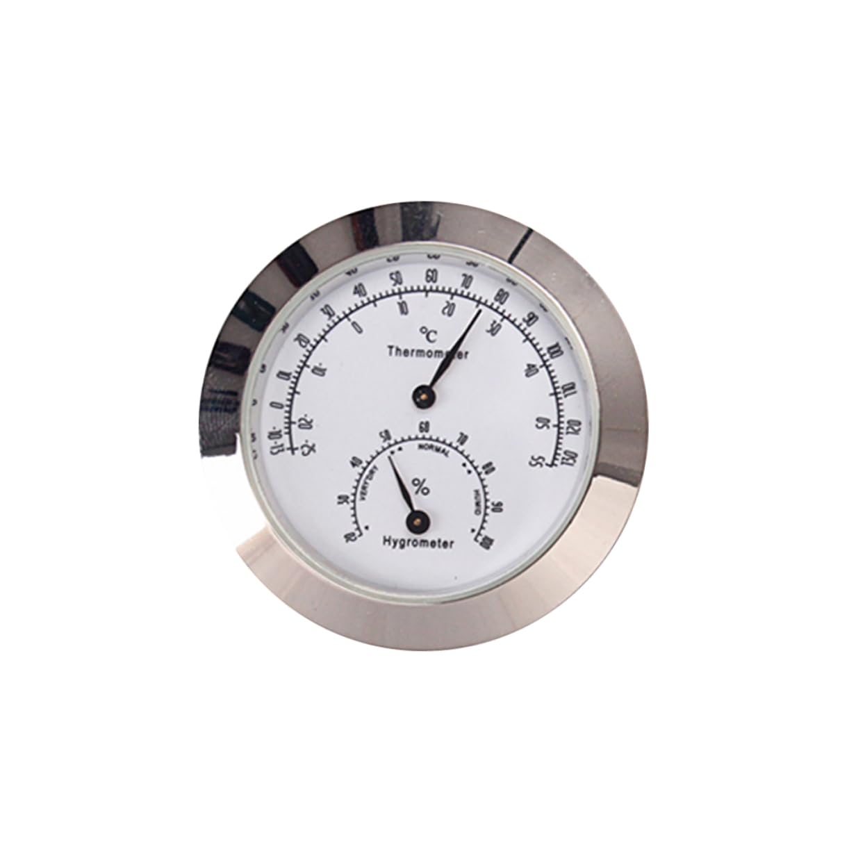 Gogogmee Fiddle Humidity Temperature Gauge Round Thermohygrometer for Guitar Case Fahrenheit Centigrade Portable Tool