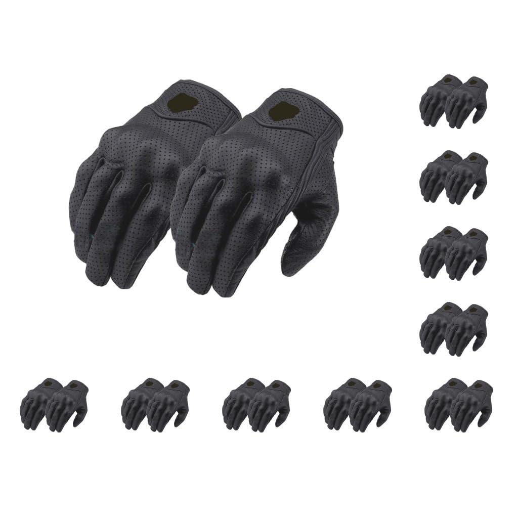 Guantes térmicos de cuero para motocicleta, impermeables, cálidos, para invierno, deportes al aire libre, esquí, senderismo, pesca, patinaje, guantes térmicos, talla M