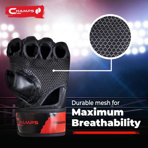 Champs Mma Gloves (Black, Medium) #TOP3