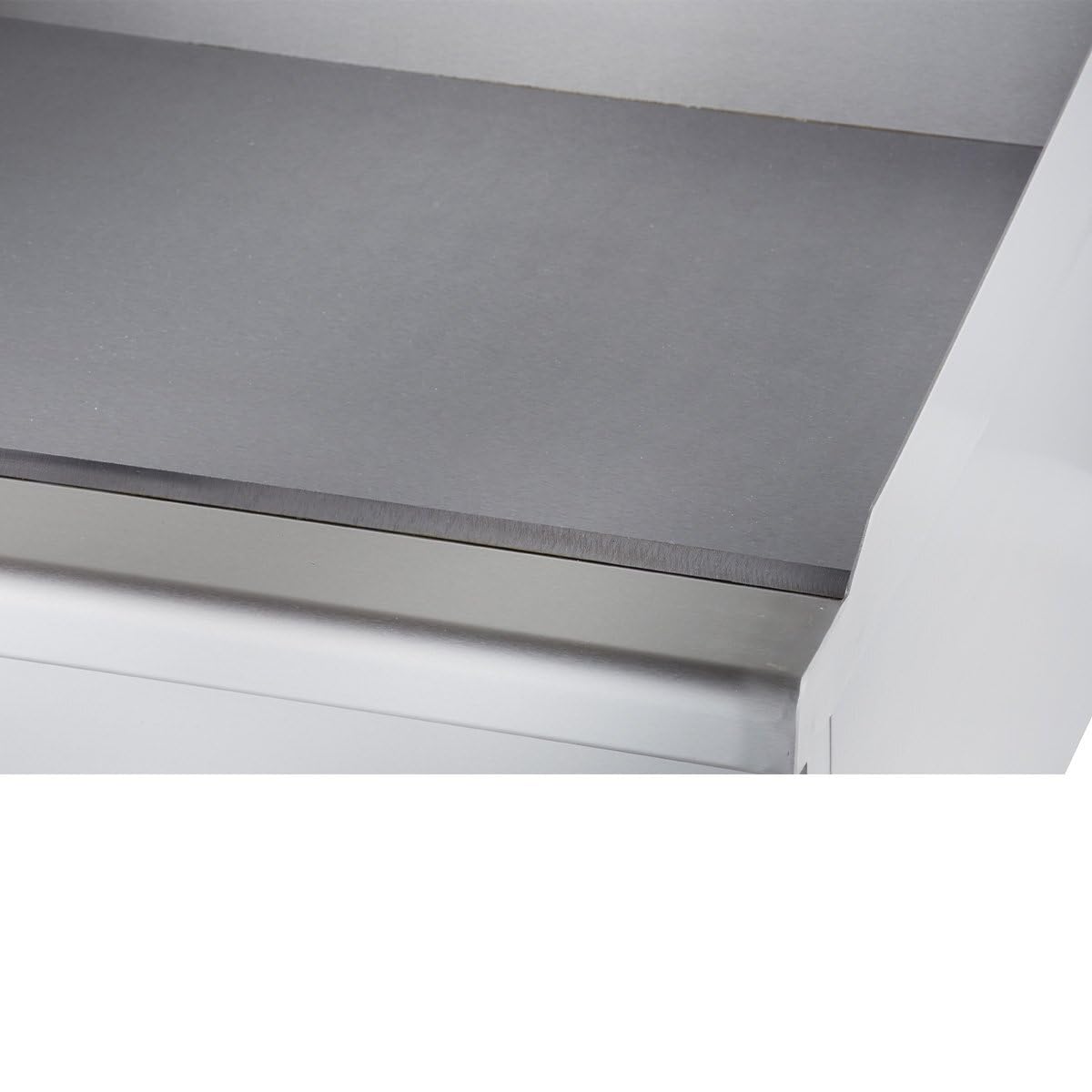 GastroHero Piastra elettrica liscia, 600 mm, da tavolo, 5 kW, in acciaio inox, 2 zone di riscaldamento, 400 V, professionale, per cucina e gastronomia