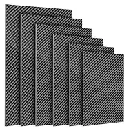 200x250x1mm Carbon Fiber Sheet,3K Twill Weave Carbon Fiber Plate Laminate Board Plate Panel Thickness Glossy Finish (Glossy, 1MM)