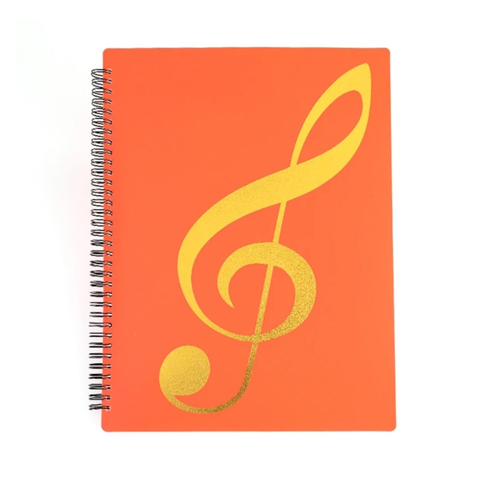 Music Sheet Chormappe Notenordner | Spiralgebundenes Aktendokument mit 40 Seiten, for Studenten, Büro und Heimgebrauch(Orange)