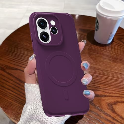 Image of Pikkme Back Cover for Oppo Reno 15 Pro Mini 5G Soft Matte Silicone | Slim Fit | Mag-Safe Design (Mag-Safe Not Support) Camera Protection Bumper Case (Purple)