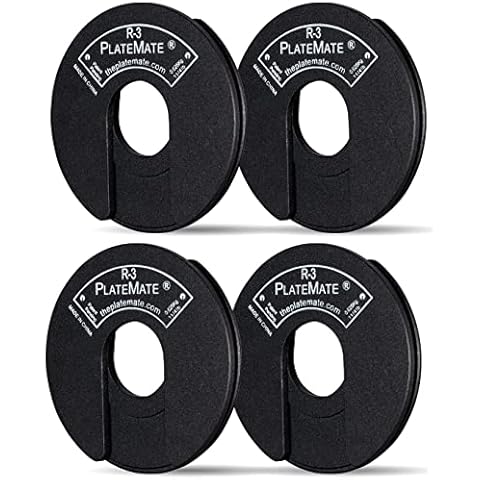 PlateMate 1.25 Lb each R-3 Micro Loading Weight Plates Use with Metal, Rubber, Vinyl or Urethane Dumbbells (Two Pair) Cover