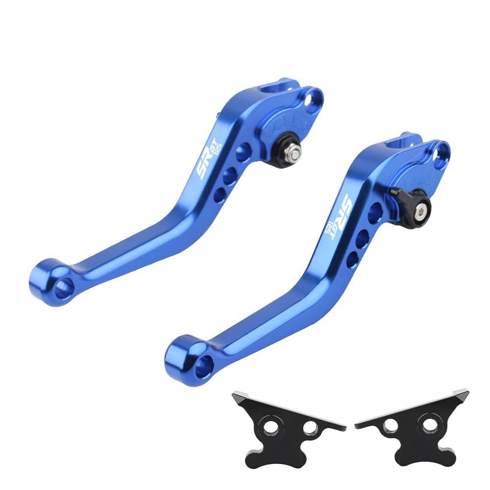 Beqlxta A-Blue Brake Clutch Adjustable Lever​ For Sr Gt125 2021-2023 Motorcycle Accessories Parts Handle Set For Gt 125 2022 2023 2021 Short Brake Clutch Levers(A-Blue)